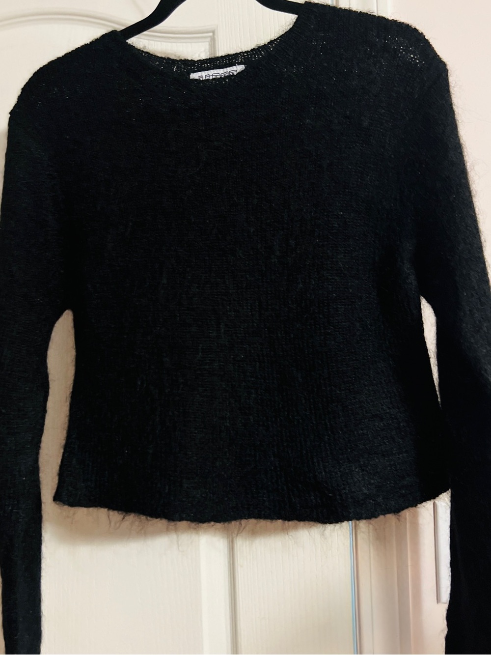 Jacob Black Fuzzy Crewneck Sweater